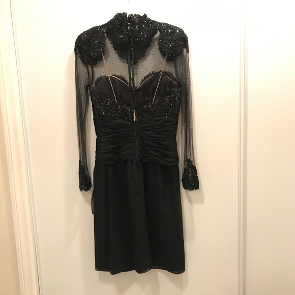 Vintage RUBEN PANIS Couture Black Cocktail Dress - Picture 2 of 8